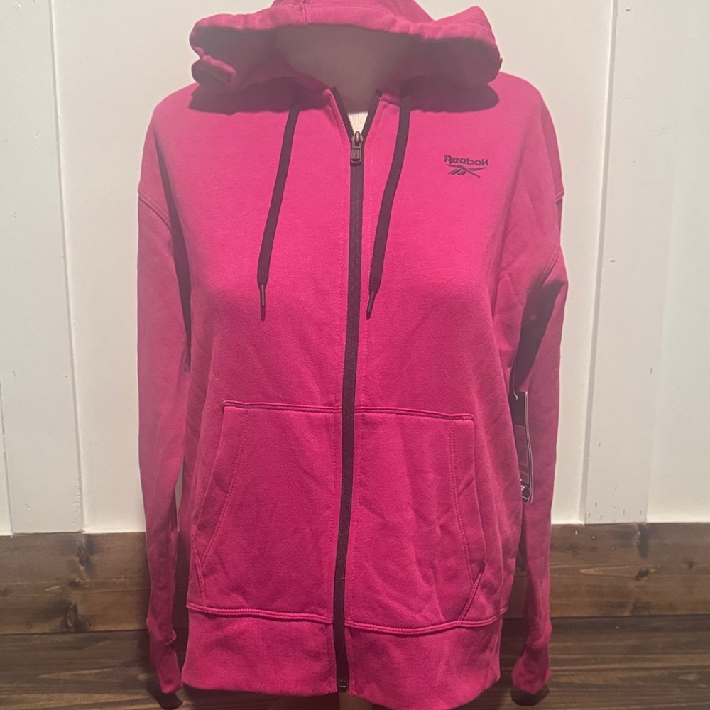 Reebok Women's Fuchsia Zip-Up Hoodie